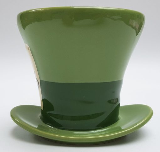 Disney Store Mad Hatters Mug 3D Shaped Hat Cup Ceramic Alice In Wonderland Green