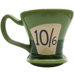 Disney Store Mad Hatters Mug 3D Shaped Hat Cup Ceramic Alice In Wonderland Green