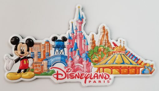 Disneyland Paris Logo & Attractions Rides Fridge Magnet