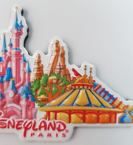 Disneyland Paris Logo & Attractions Rides Fridge Magnet