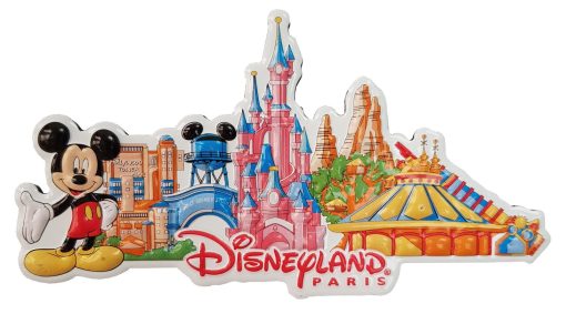 Disneyland Paris Logo & Attractions Rides Fridge Magnet