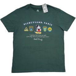 Disneyland Paris & Studios Logo Patch T-Shirt Green Adults L Large