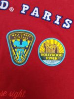 Disneyland Paris Parks Logo Patch T-Shirt Red Adults XL X-Large