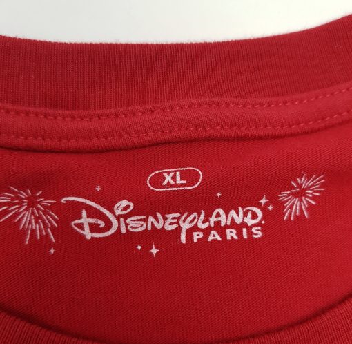 Disneyland Paris Parks Logo Patch T-Shirt Red Adults XL X-Large