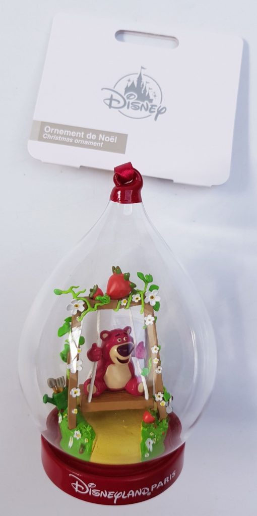Disneyland Paris Toy Story Lotso Bear Glass Christmas Decoration Ornament