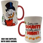 Disneyland Paris Scrooge McDuck Every Coin Counts Mug