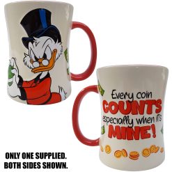 Disneyland Paris Scrooge McDuck Every Coin Counts Mug
