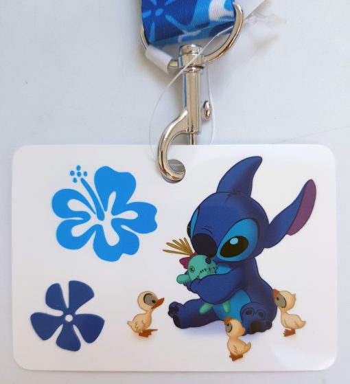 Disneyland Paris Stitch & Duckling Pin Trading Lanyard