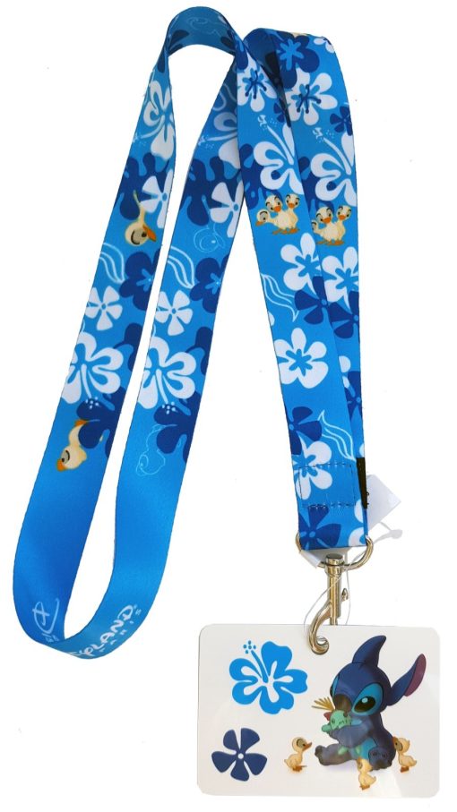 Disneyland Paris Stitch & Duckling Pin Trading Lanyard