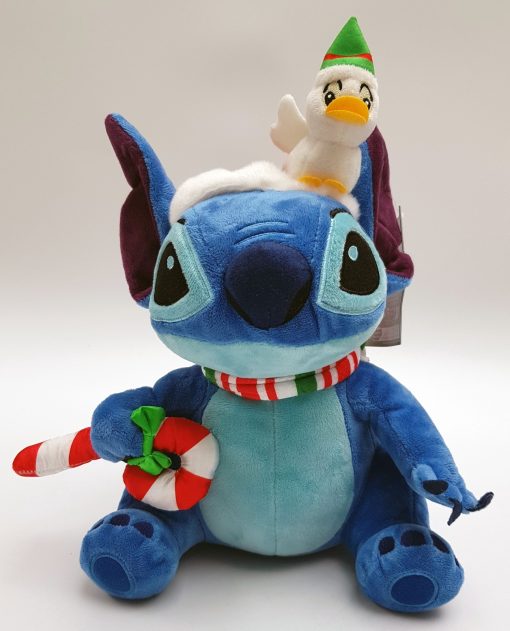 Disneyland Paris Stitch & Duckling 31cm Christmas Soft Plush