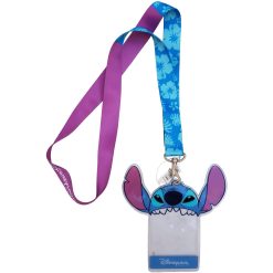 Disneyland Paris Stitch Pin Trading Lanyard & Pouch