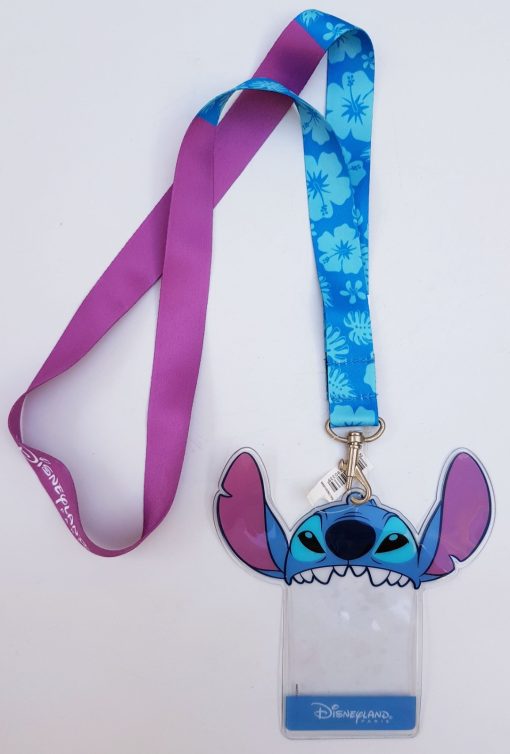 Disneyland Paris Stitch Pin Trading Lanyard & Pouch