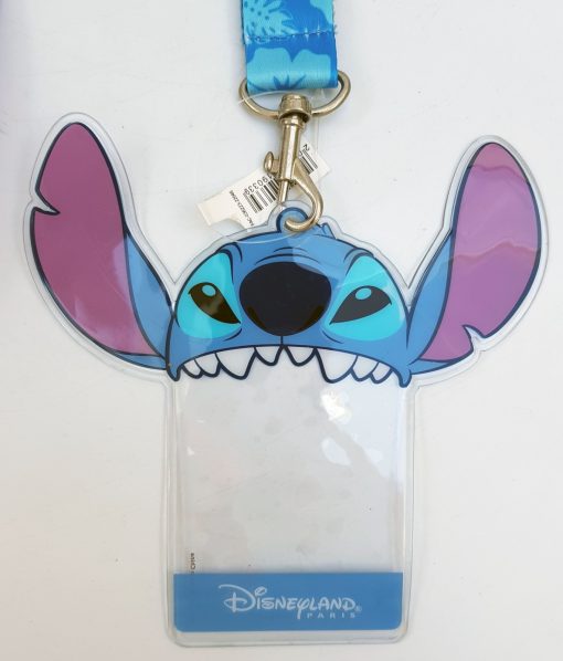 Disneyland Paris Stitch Pin Trading Lanyard & Pouch