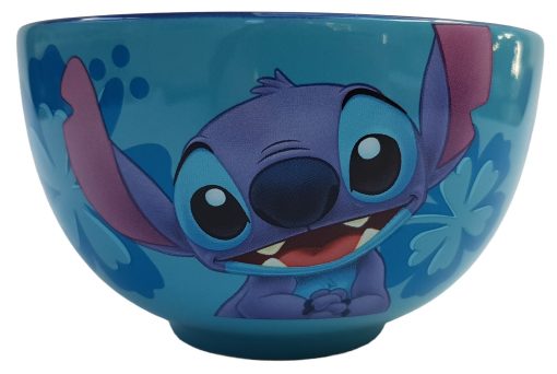 Disneyland Paris Stitch Portrait Ceramic Blue Bowl