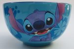 Disneyland Paris Stitch Portrait Ceramic Blue Bowl