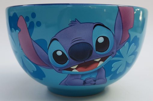 Disneyland Paris Stitch Portrait Ceramic Blue Bowl