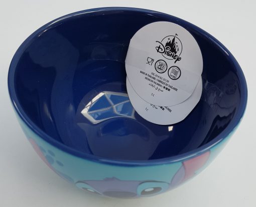 Disneyland Paris Stitch Portrait Ceramic Blue Bowl