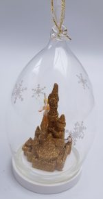 Disneyland Paris Tinker Bell Gold Castle Glass Christmas Decoration Ornament Disneyland Paris Tinker Bell Gold Castle Glass Christmas Decoration Ornament