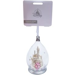Disneyland Paris Wedding Ring Castle Glass Christmas Decoration Ornament
