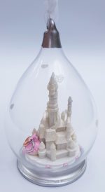 Disneyland Paris Wedding Ring Castle Glass Christmas Decoration Ornament