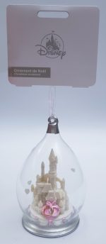 Disneyland Paris Wedding Ring Castle Glass Christmas Decoration Ornament