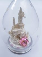 Disneyland Paris Wedding Ring Castle Glass Christmas Decoration Ornament