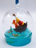 Disneyland Paris Winnie & Tigger Boat Glass Christmas Decoration Ornament